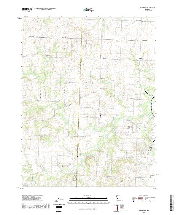 USGS US Topo 7.5-minute map for Johnstown MO 2021