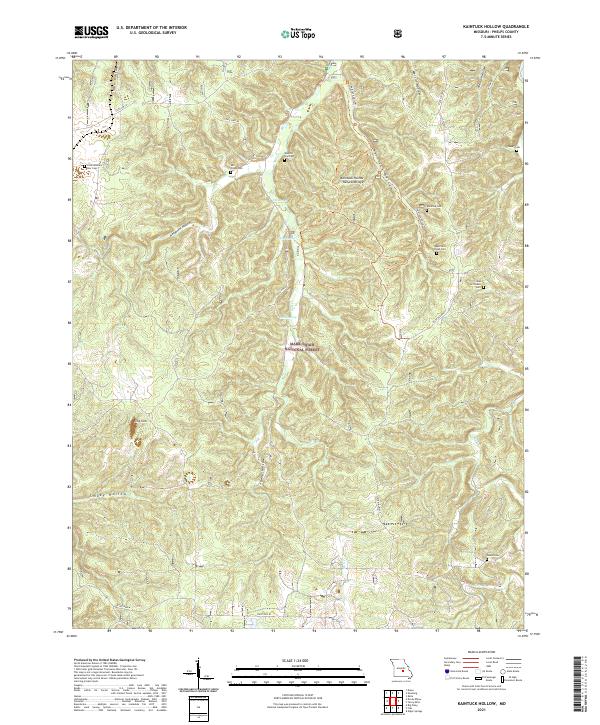 USGS US Topo 7.5-minute map for Kaintuck Hollow MO 2021