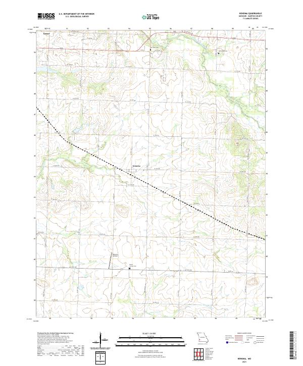 USGS US Topo 7.5-minute map for Kenoma MO 2021