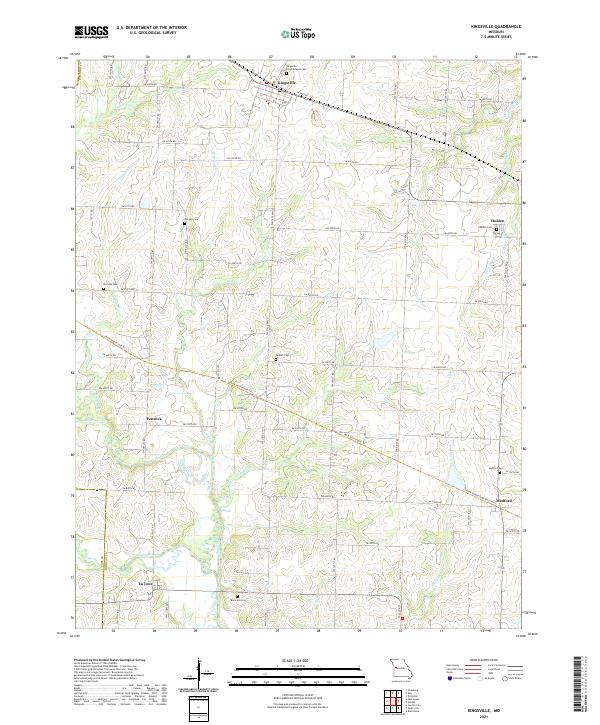 USGS US Topo 7.5-minute map for Kingsville MO 2021