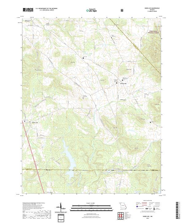 USGS US Topo 7.5-minute map for Knob Lick MO 2021