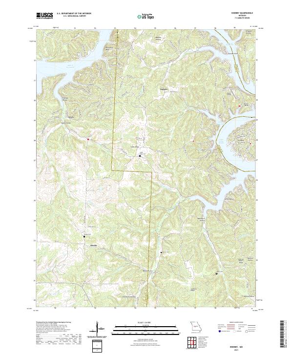 USGS US Topo 7.5-minute map for Knobby MO 2021