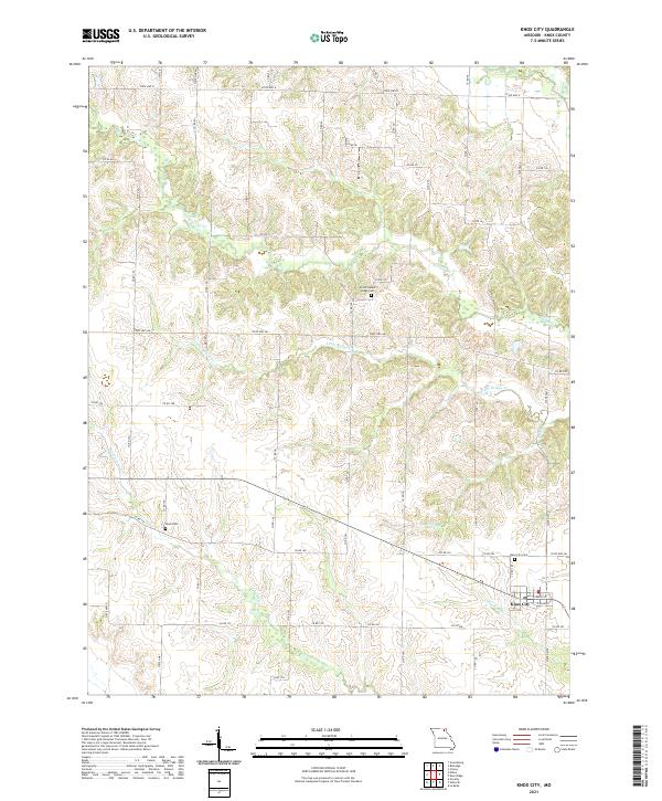 USGS US Topo 7.5-minute map for Knox City MO 2021