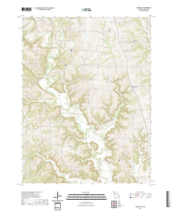 USGS US Topo 7.5-minute map for Knoxville MO 2021