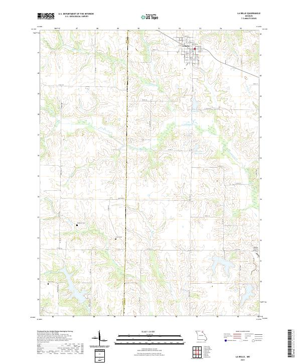 USGS US Topo 7.5-minute map for La Belle MO 2021