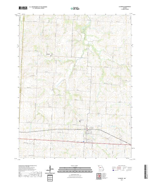 USGS US Topo 7.5-minute map for La Monte MO 2021