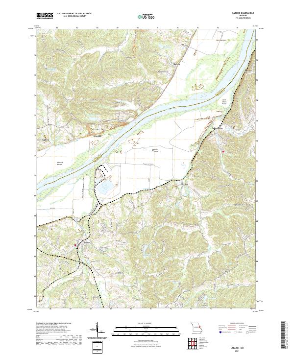 USGS US Topo 7.5-minute map for Labadie MO 2021