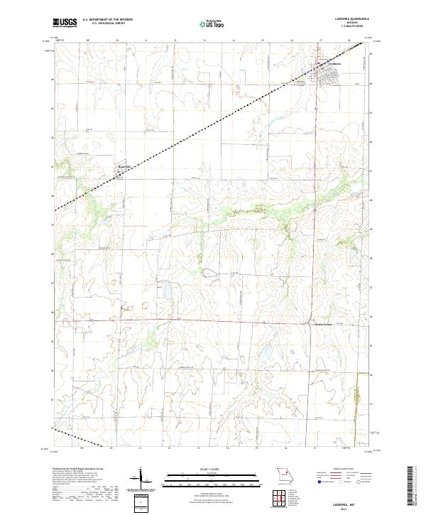 USGS US Topo 7.5-minute map for Laddonia MO 2021