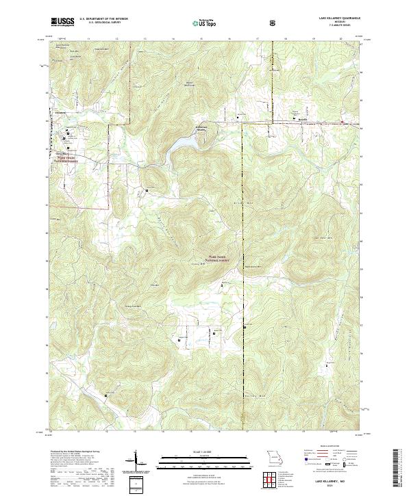 USGS US Topo 7.5-minute map for Lake Killarney MO 2021