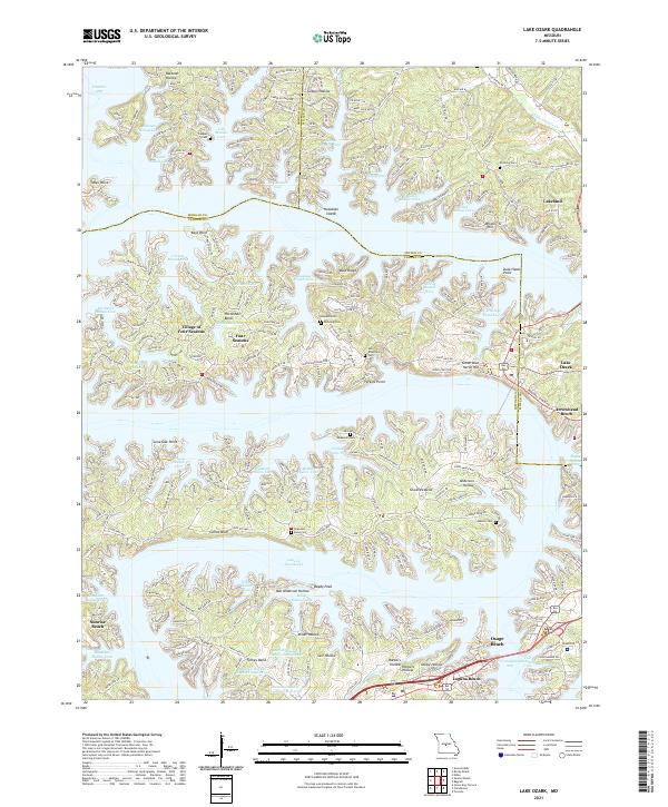 USGS US Topo 7.5-minute map for Lake Ozark MO 2021