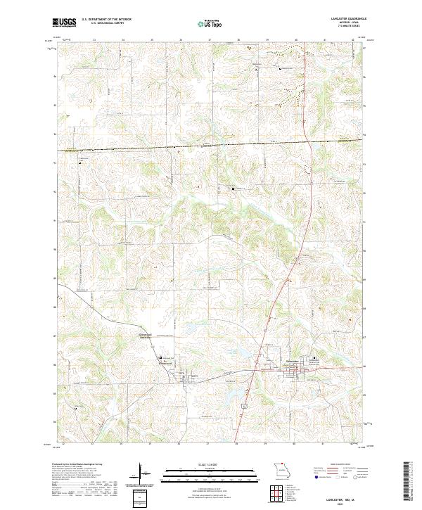 USGS US Topo 7.5-minute map for Lancaster MOIA 2021