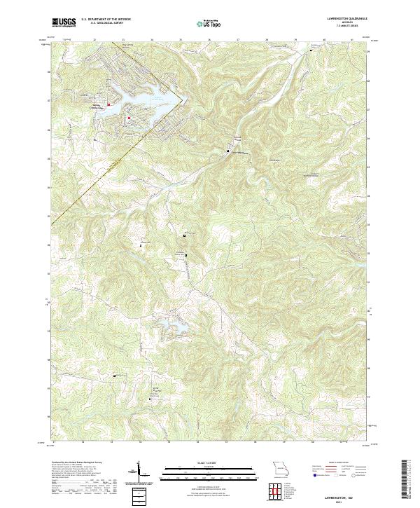 USGS US Topo 7.5-minute map for Lawrenceton MO 2021