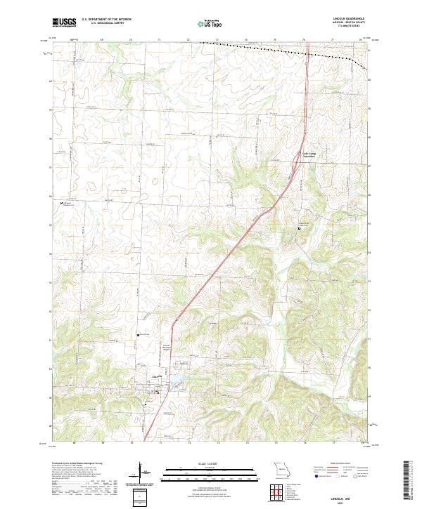 USGS US Topo 7.5-minute map for Lincoln MO 2021