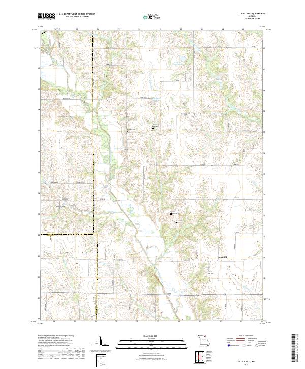 USGS US Topo 7.5-minute map for Locust Hill MO 2021