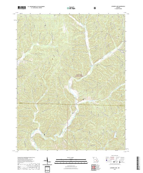 USGS US Topo 7.5-minute map for Loggers Lake MO 2021