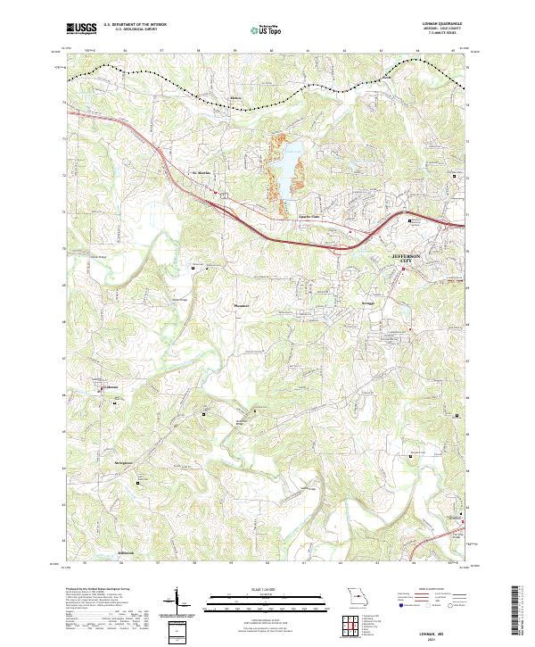 USGS US Topo 7.5-minute map for Lohman MO 2021