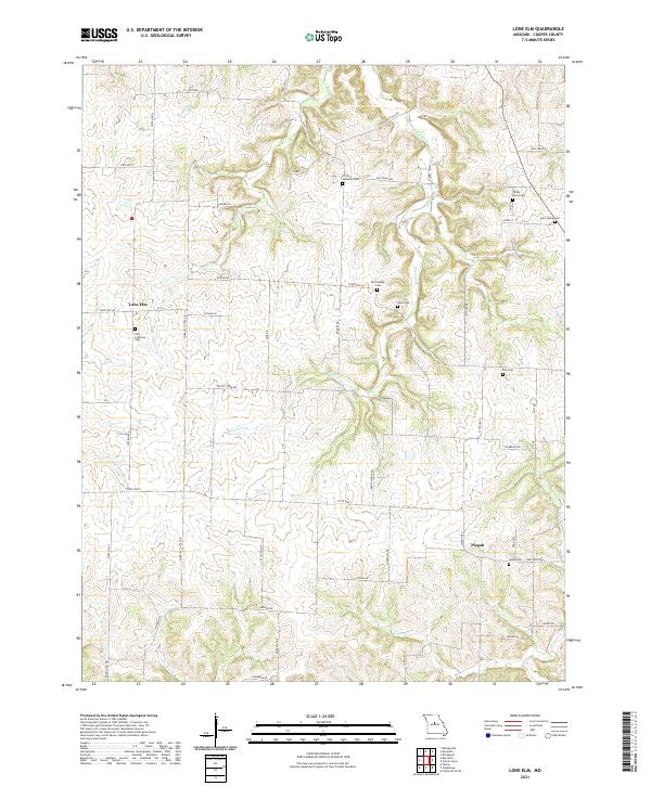 USGS US Topo 7.5-minute map for Lone Elm MO 2021