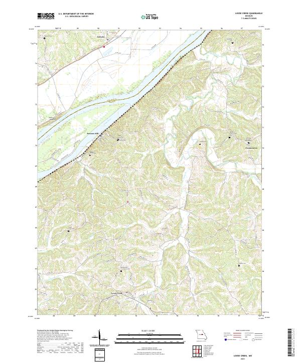 USGS US Topo 7.5-minute map for Loose Creek MO 2021