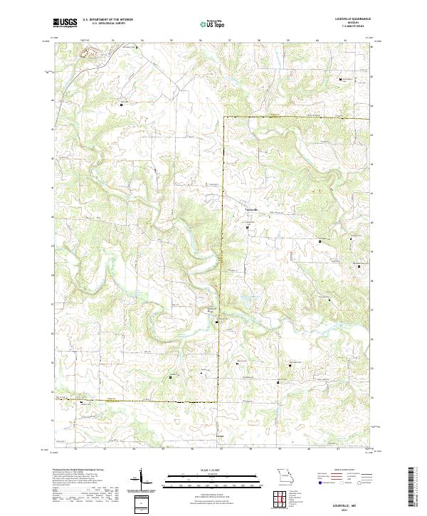 USGS US Topo 7.5-minute map for Louisville MO 2021