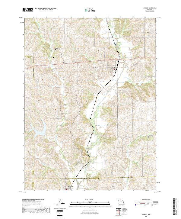 USGS US Topo 7.5-minute map for Lucerne MO 2021