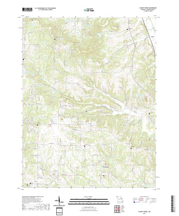 USGS US Topo 7.5-minute map for Luckett Ridge MO 2021