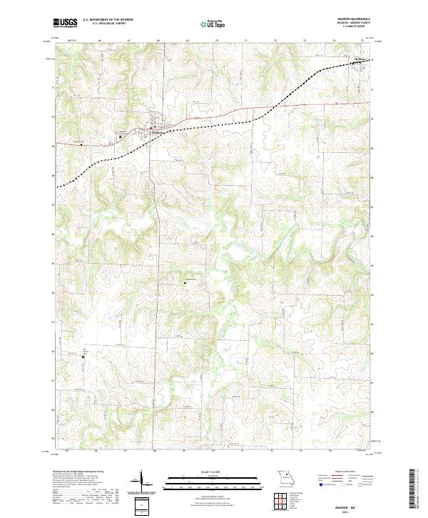 USGS US Topo 7.5-minute map for Madison MO 2021