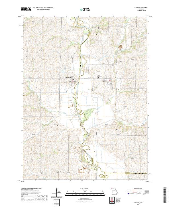 USGS US Topo 7.5-minute map for Maitland MO 2021