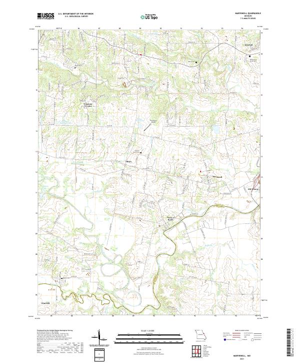 USGS US Topo 7.5-minute map for Maryknoll MO 2021