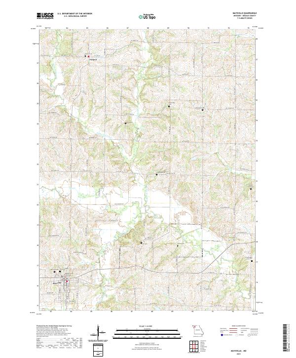 USGS US Topo 7.5-minute map for Maysville MO 2021