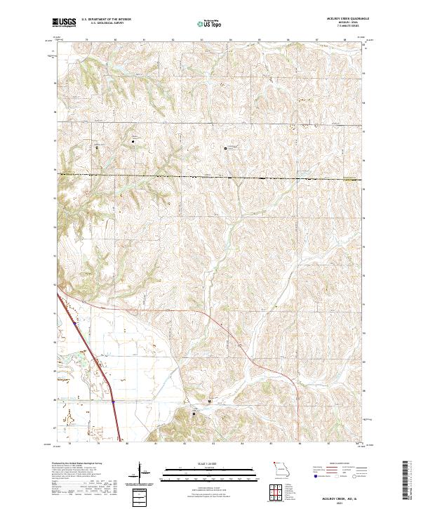 USGS US Topo 7.5-minute map for McElroy Creek MOIA 2021