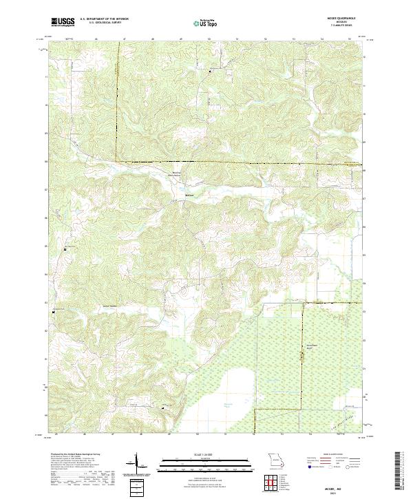 USGS US Topo 7.5-minute map for McGee MO 2021