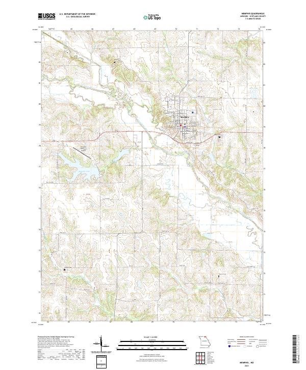 USGS US Topo 7.5-minute map for Memphis MO 2021