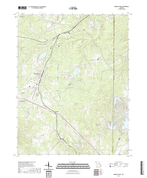 USGS US Topo 7.5-minute map for Mineral Point MO 2021