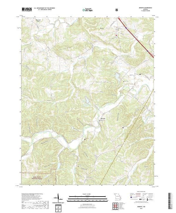 USGS US Topo 7.5-minute map for Minnith MO 2021