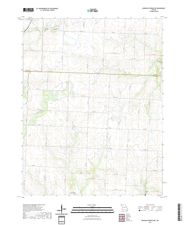 USGS US Topo 7.5-minute map for Monegaw Springs NW MO 2021