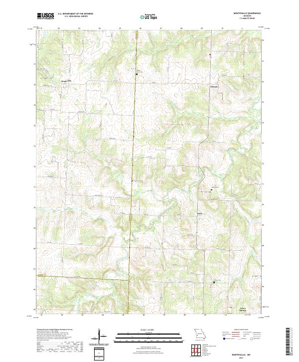 USGS US Topo 7.5-minute map for Montevallo MO 2021