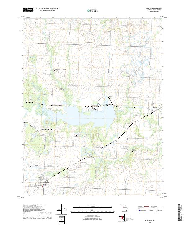 USGS US Topo 7.5-minute map for Montrose MO 2021