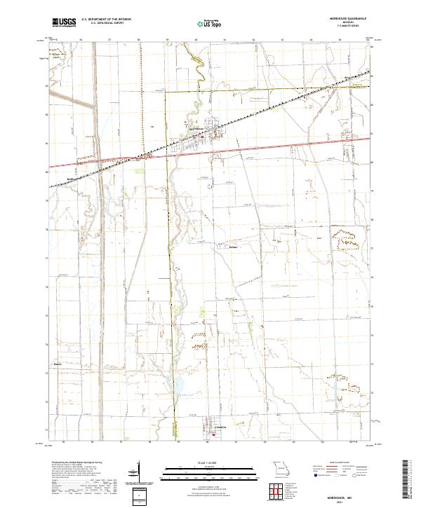 USGS US Topo 7.5-minute map for Morehouse MO 2021