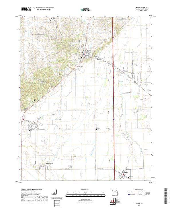 USGS US Topo 7.5-minute map for Morley MO 2021