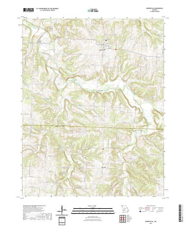 USGS US Topo 7.5-minute map for Morrisville MO 2021