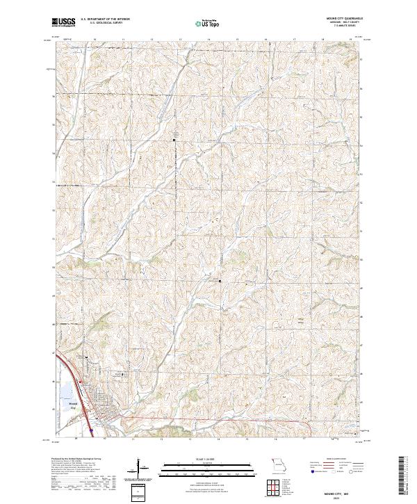 US Topo 7.5-minute map for Mound City MO