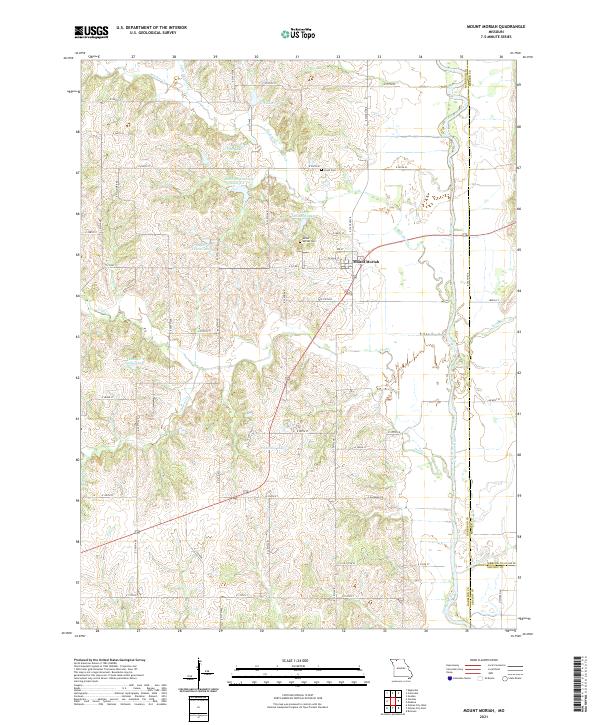 USGS US Topo 7.5-minute map for Mount Moriah MO 2021