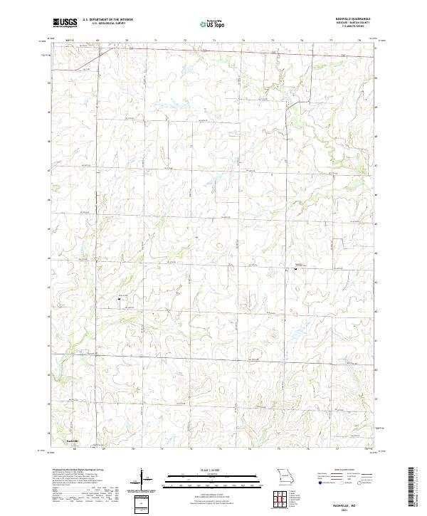 USGS US Topo 7.5-minute map for Nashville MO 2021