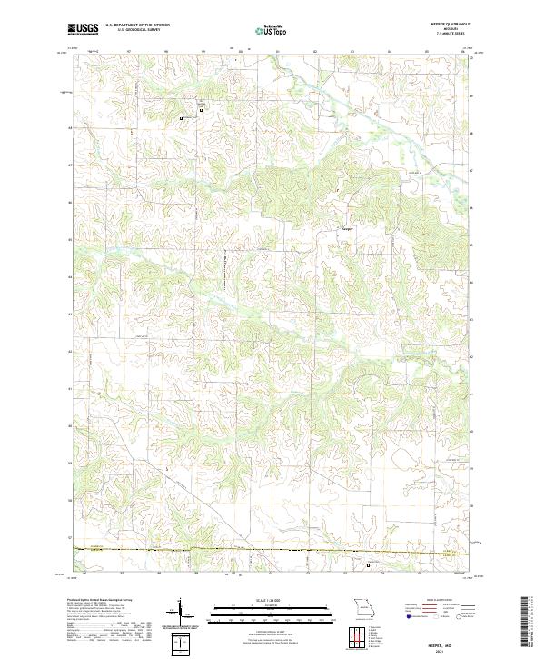 USGS US Topo 7.5-minute map for Neeper MO 2021