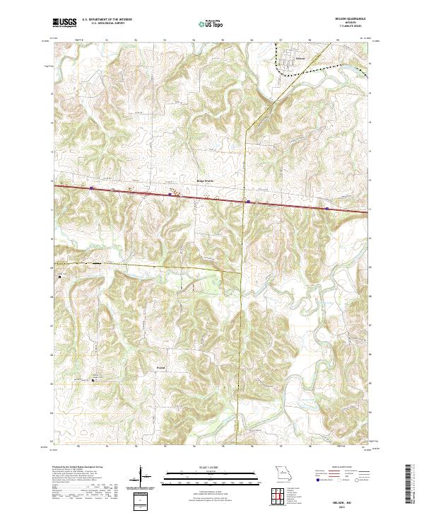 USGS US Topo 7.5-minute map for Nelson MO 2021