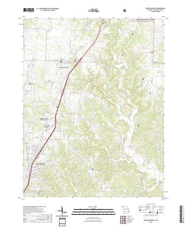 USGS US Topo 7.5-minute map for New Bloomfield MO 2021