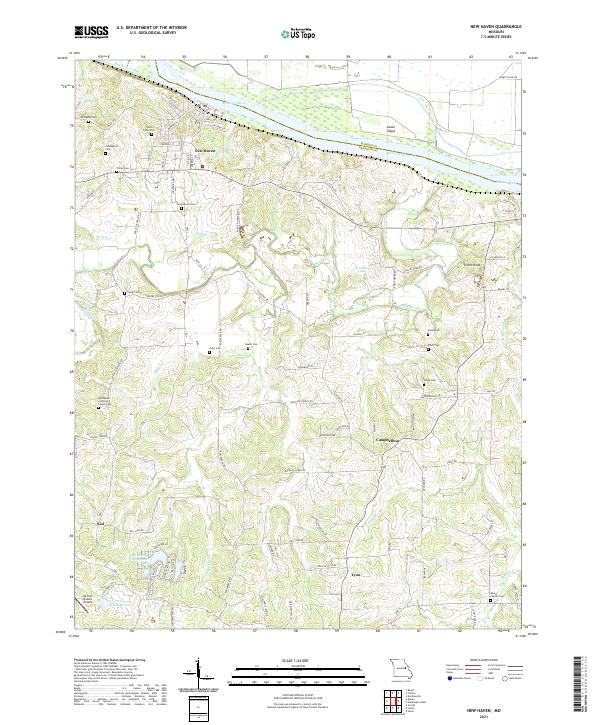 USGS US Topo 7.5-minute map for New Haven MO 2021