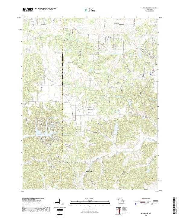 USGS US Topo 7.5-minute map for New Melle MO 2021