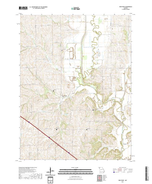 USGS US Topo 7.5-minute map for New Point MO 2021