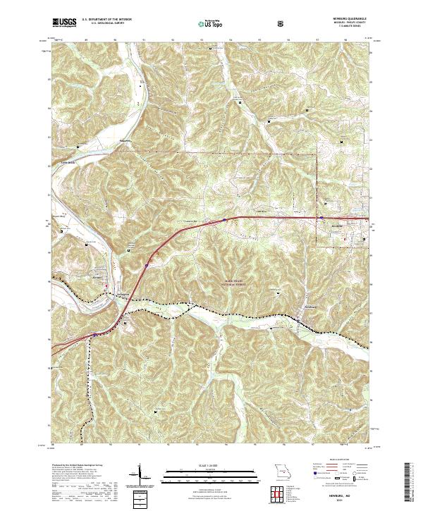 USGS US Topo 7.5-minute map for Newburg MO 2021